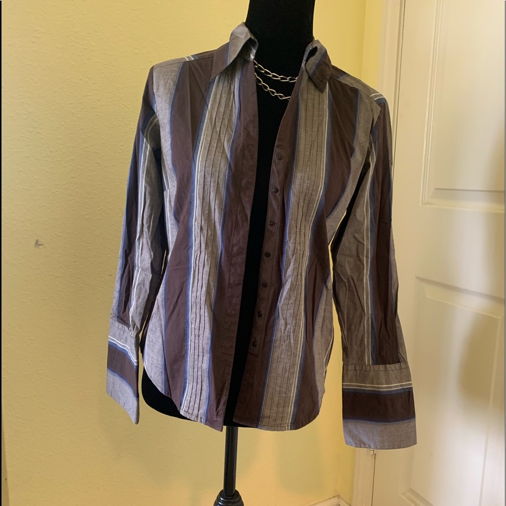 Ben Sherman Fitted Multi Color Button Down Shirt - image 1